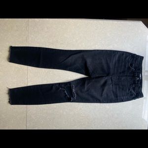 WOMENS GOOD AMERICAN DISTRESSED SKINNY JEANS
